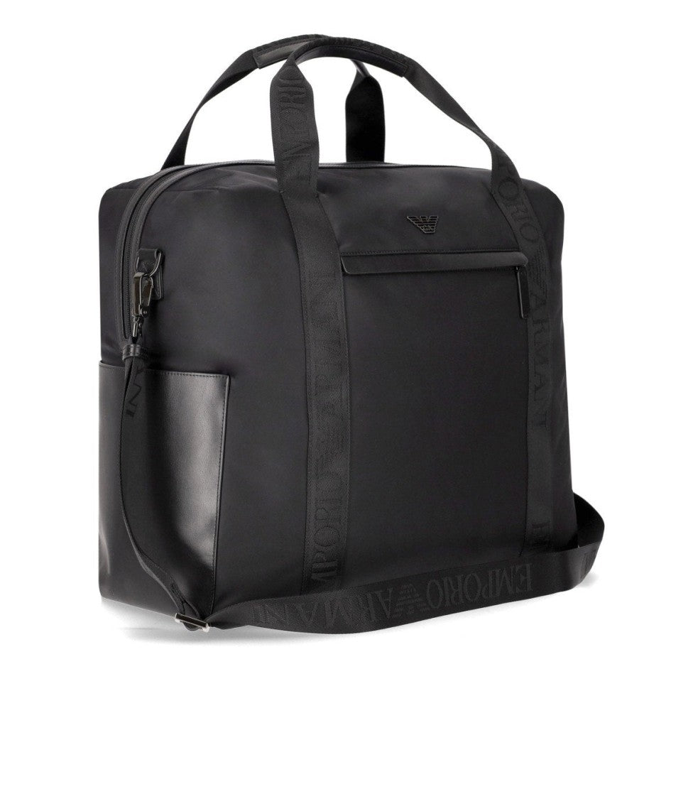 Emporio Armani Nylon Black Duffle Bag