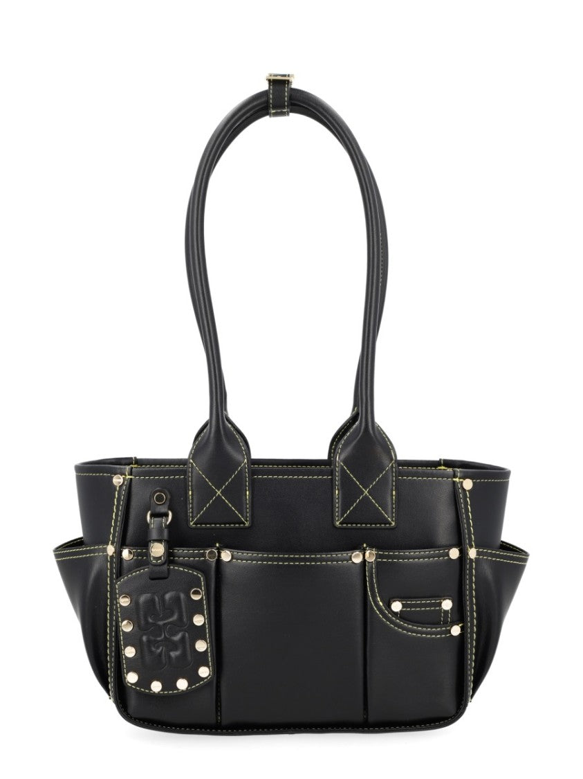 Ganni Pose Structured Multiple Compartments Handbag
