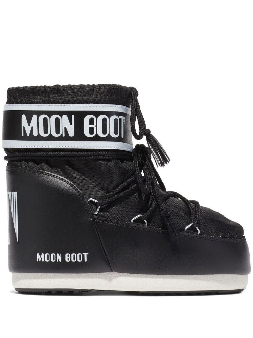 Moon Boot High-Ankle Black Boots With Logo Branding