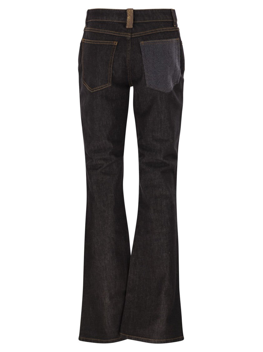 Fabiana Filippi 5-Pocket Denim Trousers With Flare