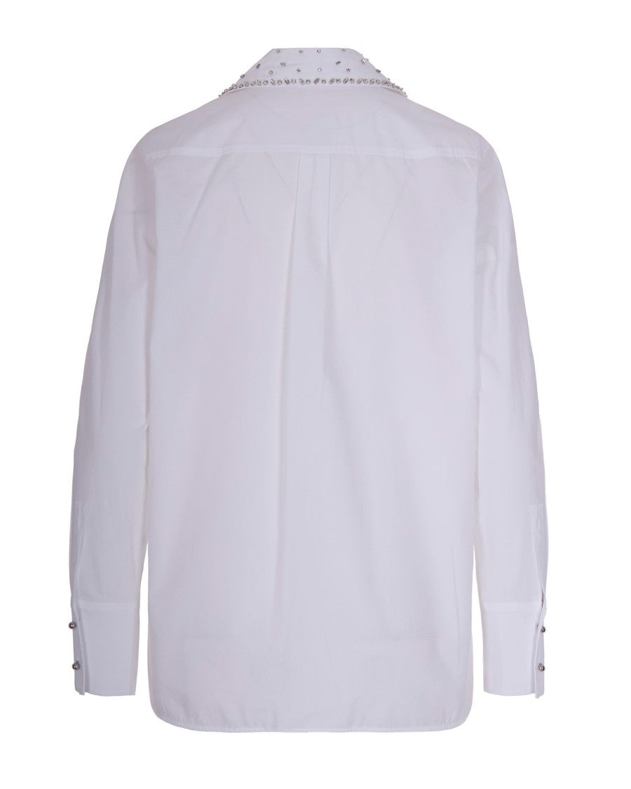 Max Mara Optical White Crystal Poplin Shirt
