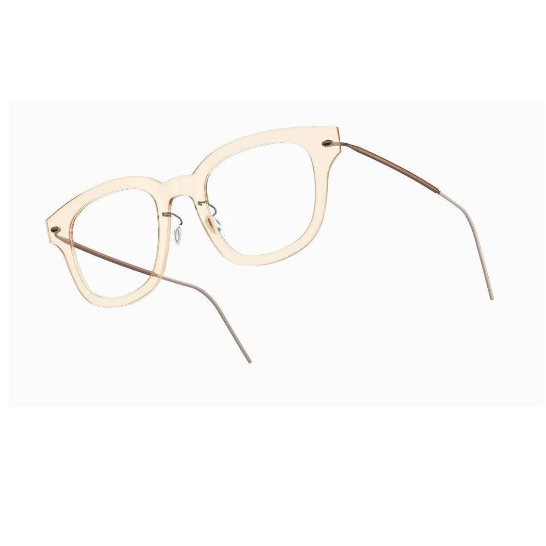 Lindberg Transparent Ivory N.O.W. 6633 Titanium-Blend Rectangular Eyewear