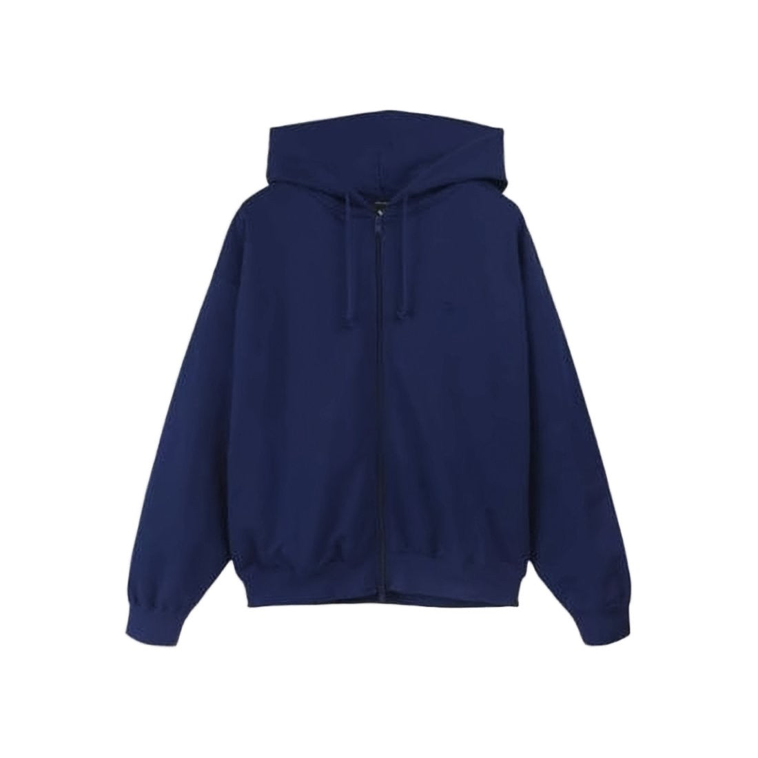 Y-3 Navy Blue Zip-Up Hoodie With Drawstring Hood
