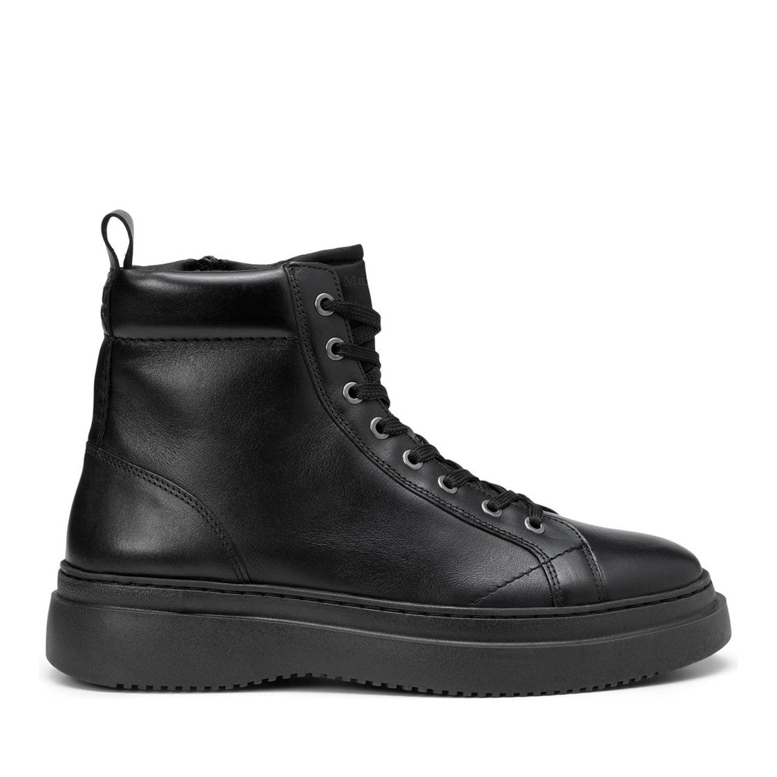 Marc O'polo Black Algot 6A Leather Lace-Up Side Zip Boots