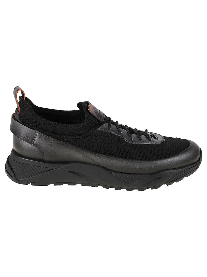 Santoni Inno Calza Polyester-Blend Low-Top Sneakers