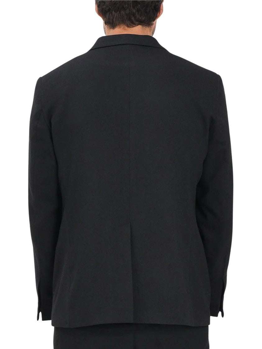 I M Brian Black Double-Breasted Jacket With Structured Silhouette And Wide Lapels