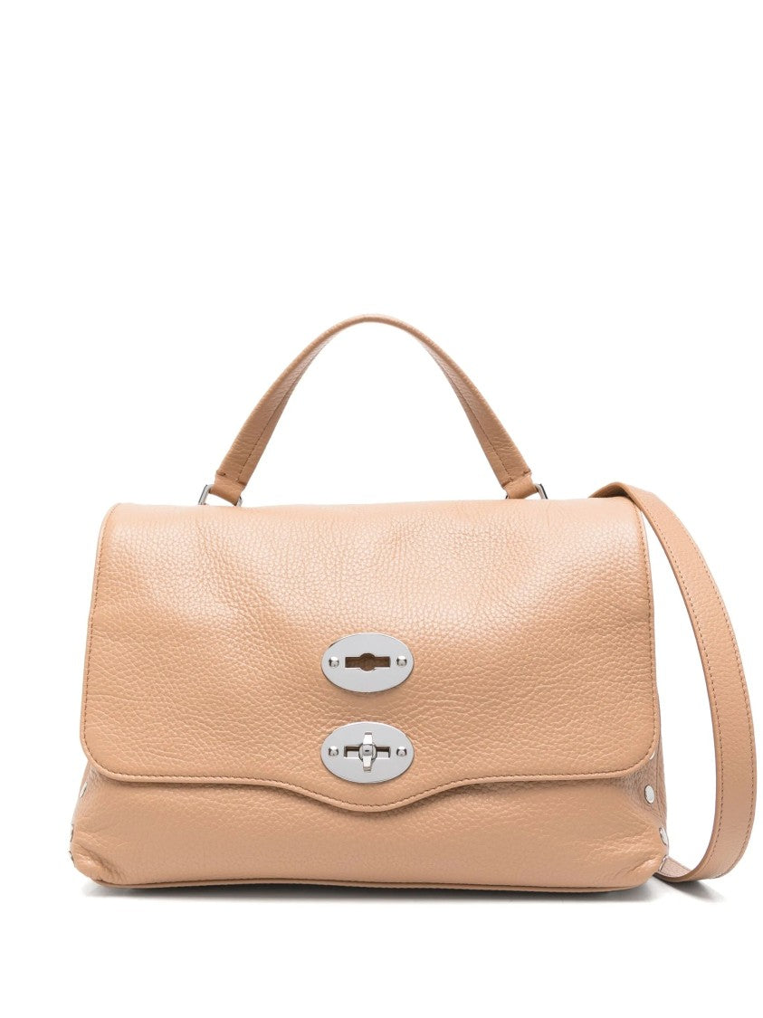 Zanellato Structured Pebbled Leather Handbag With Versatile Carrying Options