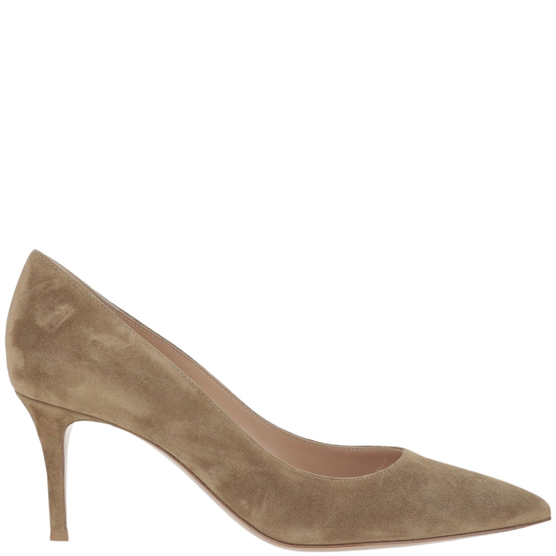 Gianvito Rossi Suede Pumps With Pointed Toe And Slim Heel