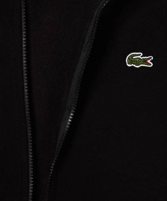 Lacoste Full-Zip Hoodie Adjustable Hood Crocodile Emblem
