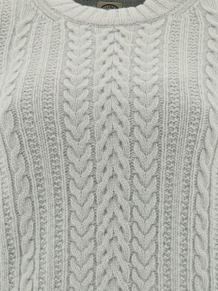 Ines De La Fressange Intricately Braided Knit Sweater