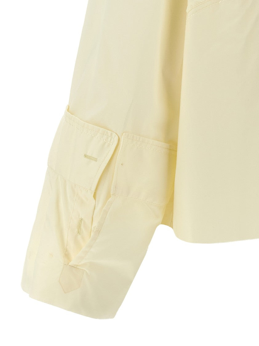 Mm6 By Maison Margiela Cotton Shirt With Front Logo Print