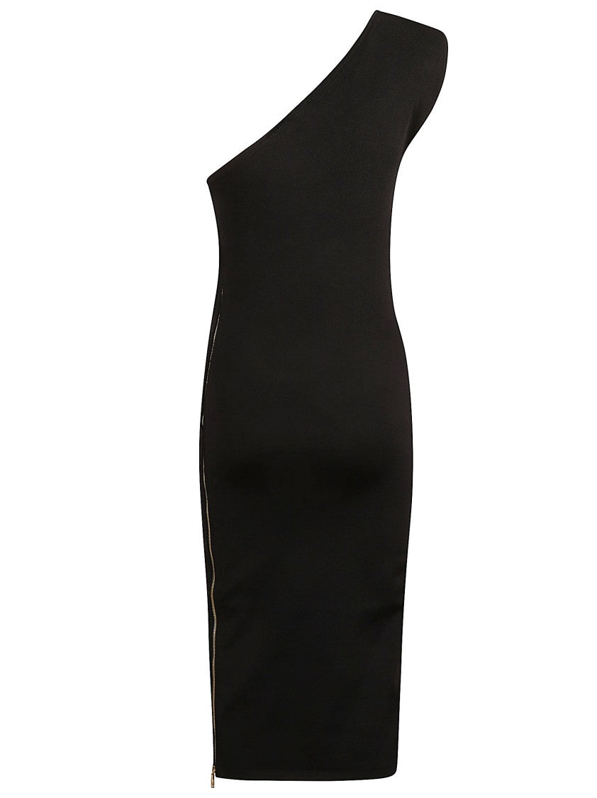 Patou One-Shoulder Black Evening Dress