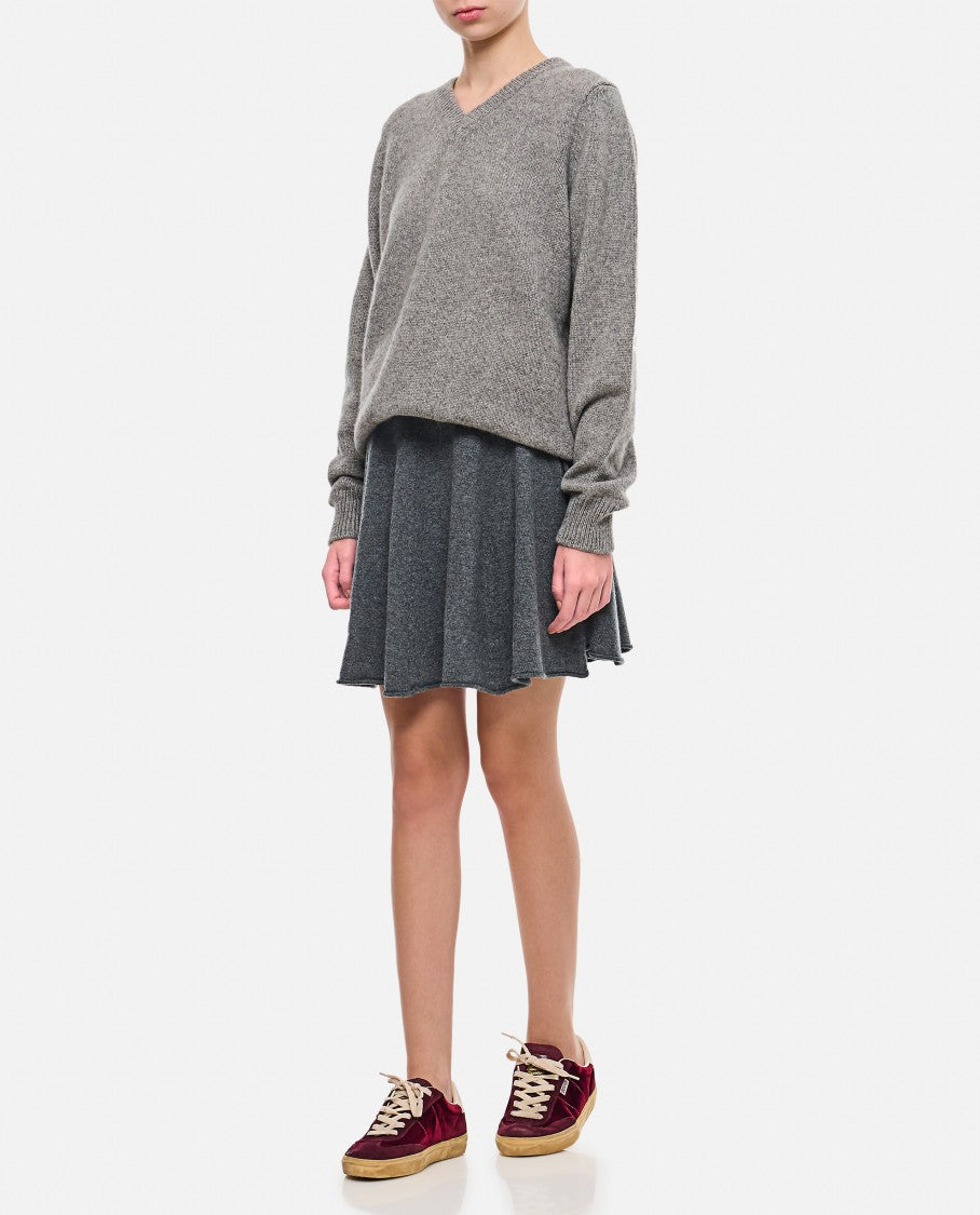 Extreme Cashmere Cashmere Short Pleated Skirt