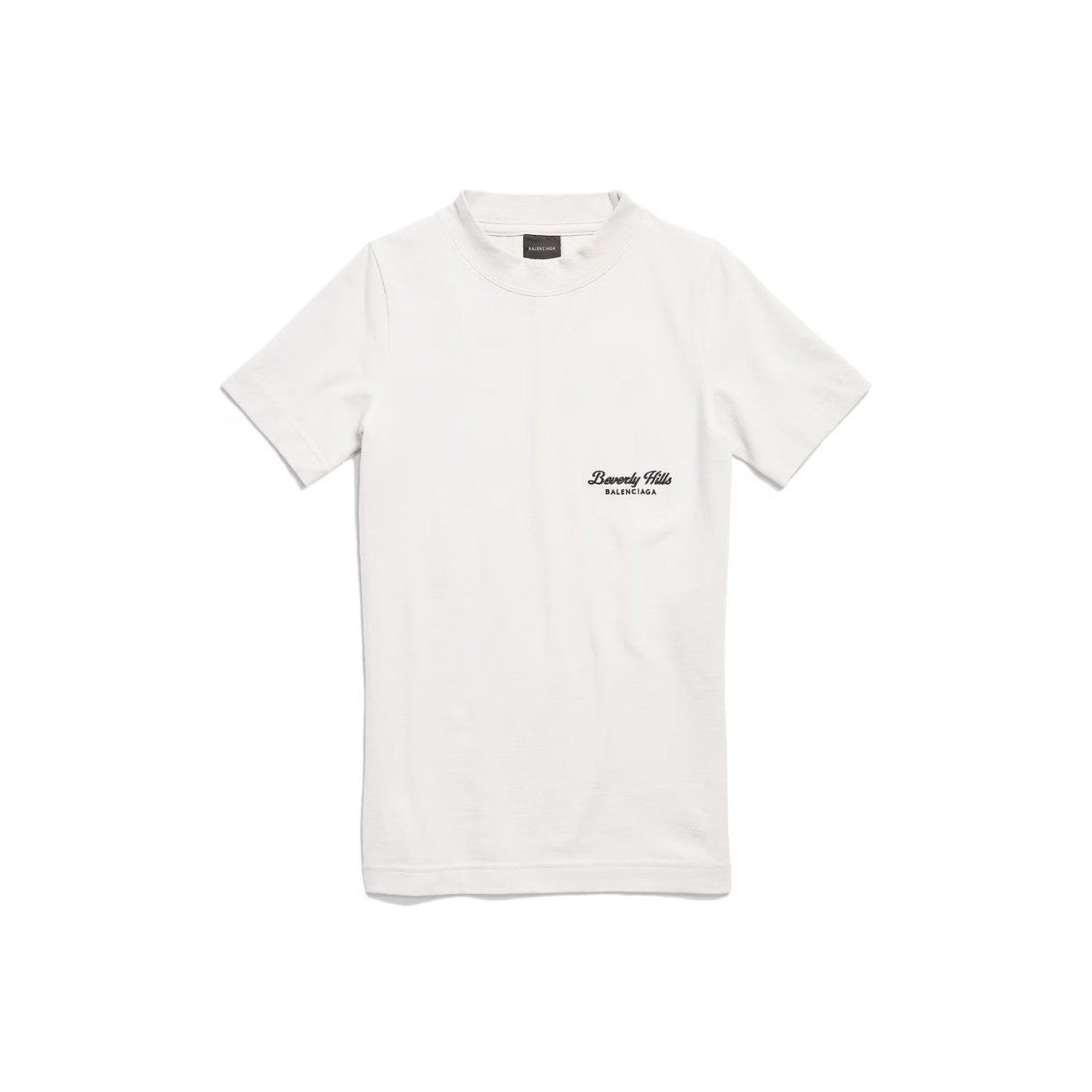 Balenciaga Beverly Hills T-Shirt With Rib Knit Crewneck