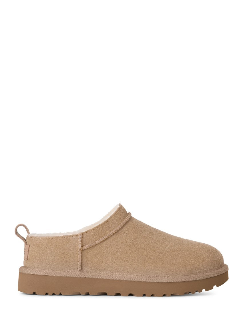 Ugg Slip-On Suede Leather Boots With Plush Lining