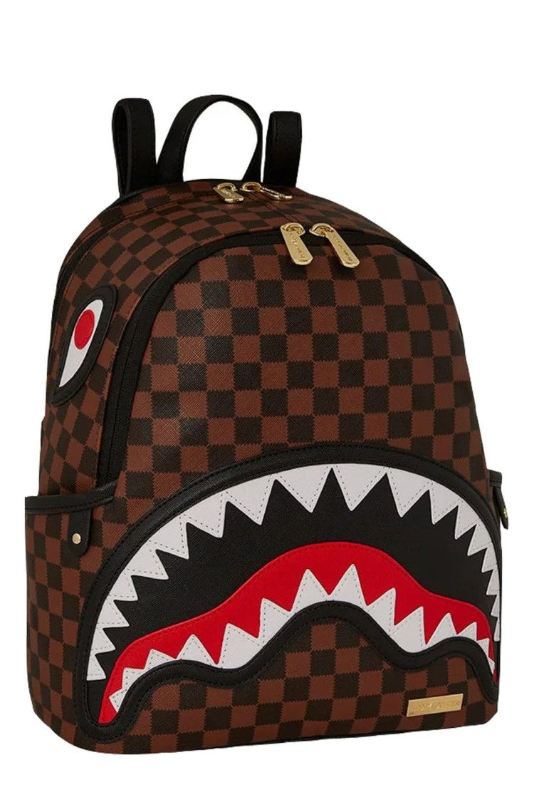 Sprayground Brown And Black Checkerboard Backpack