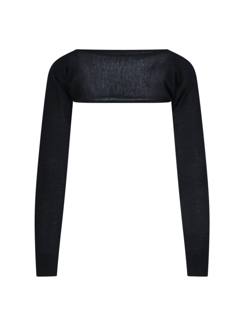 Alaïa Fitted Cashmere Cover-Up With Round Neckline