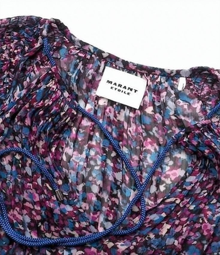 Isabel Marant Multicolored Floral Maxi Dress With V-Neckline