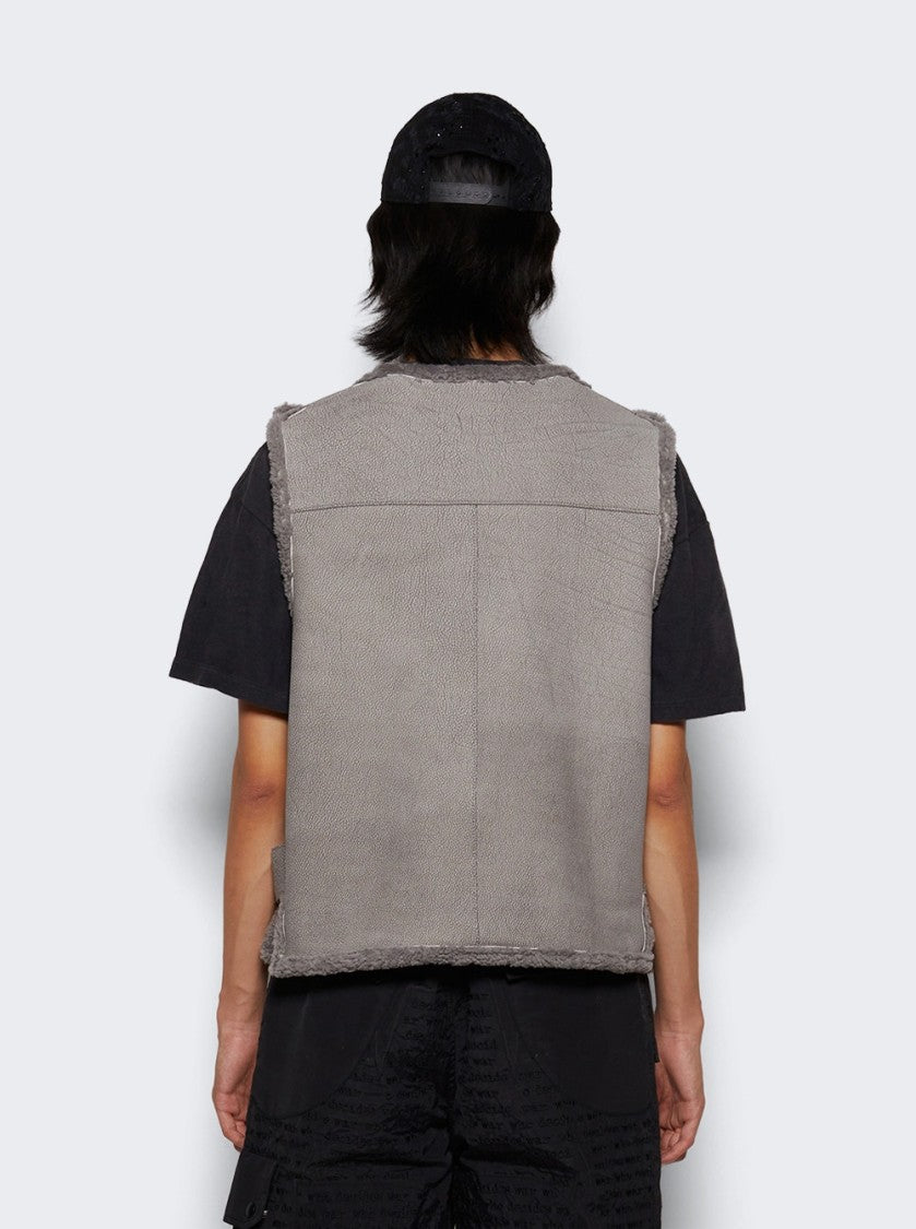 Who Decides War Bullet Point Vest Vintage Grey