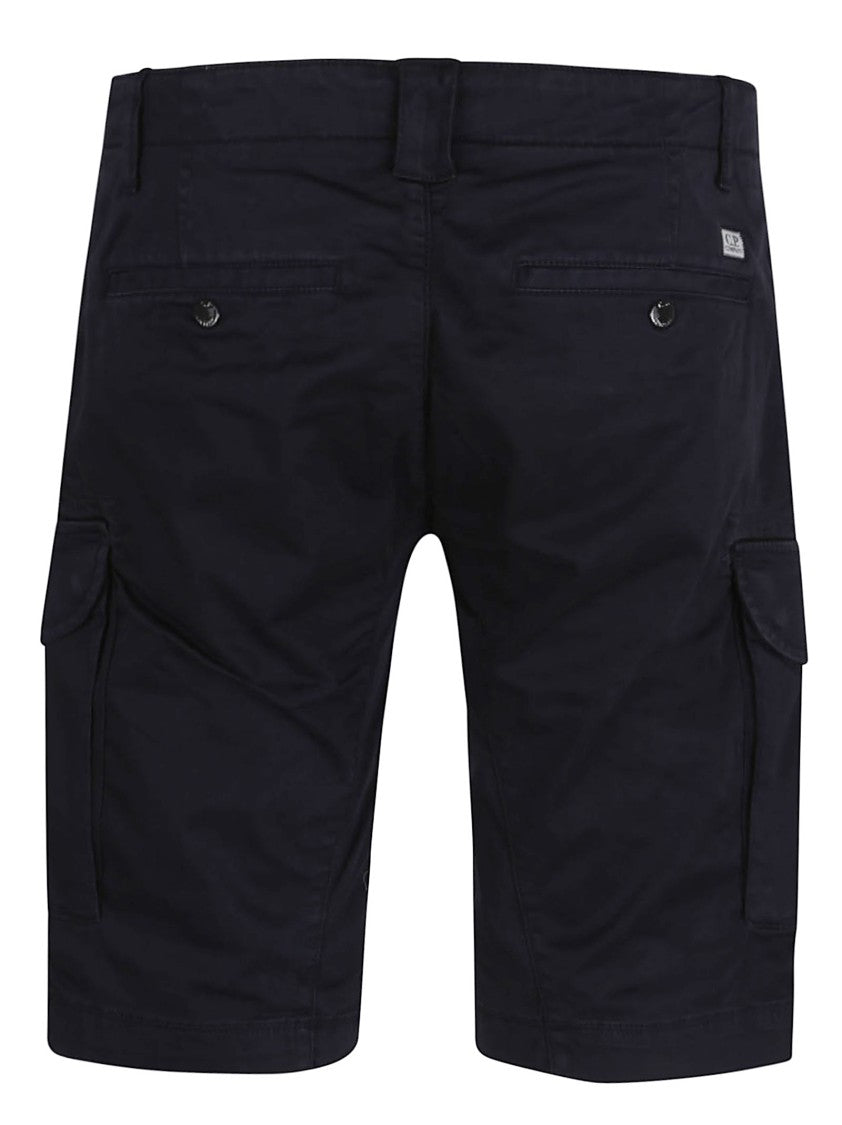 C.P. Company Cargo Shorts With Side Pockets And Zip-Button Closure