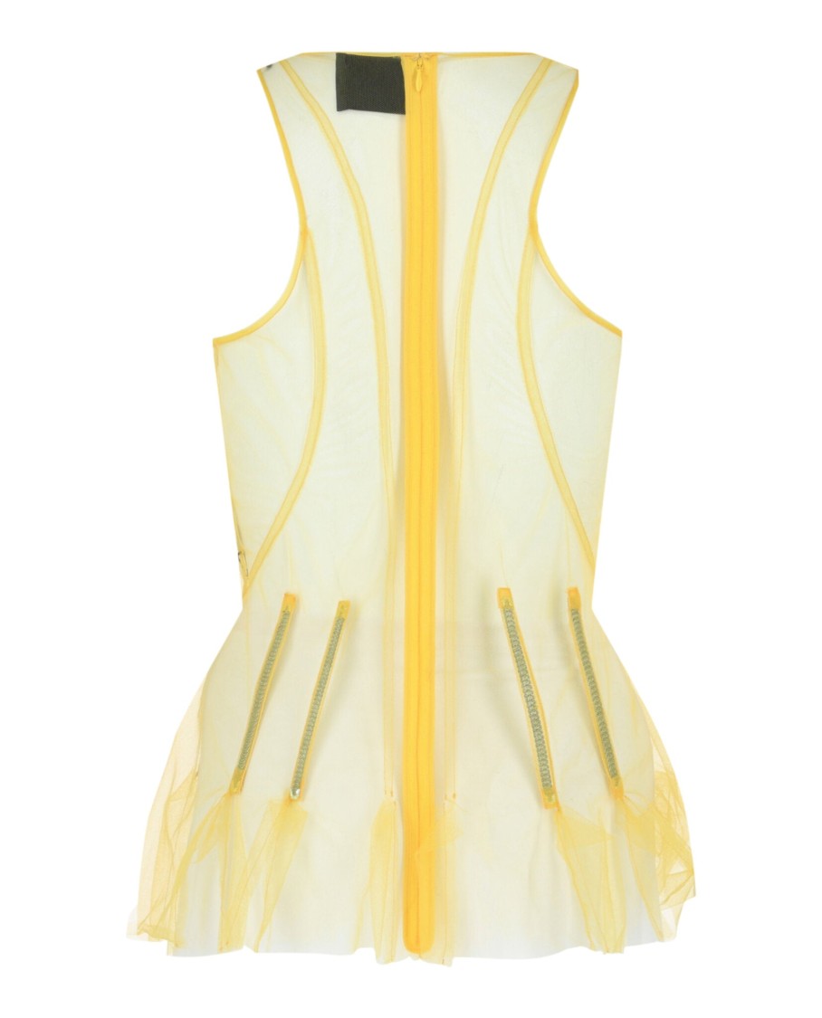Givenchy Tank Top In Tulle With Metallic Details