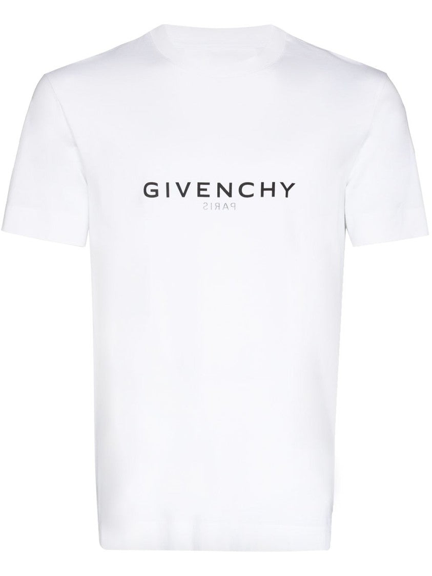 Givenchy White Cotton Logo-Print T-Shirt