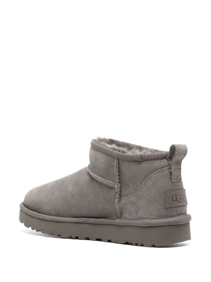 Ugg Soft Grey Calf Suede Ankle Boots