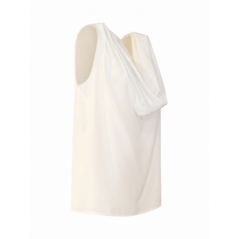 P.A.R.O.S.H. Sweet Ivory Crepe De Chine Blouse