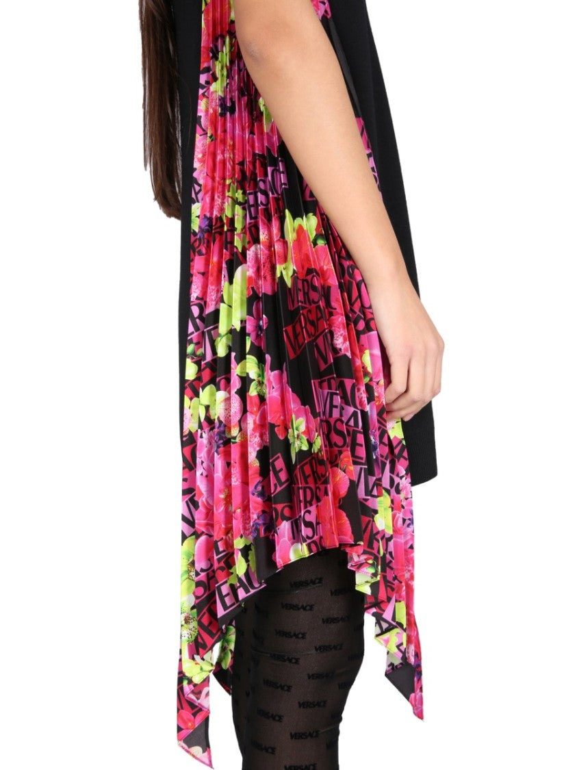 Versace Orchid Logo Dress