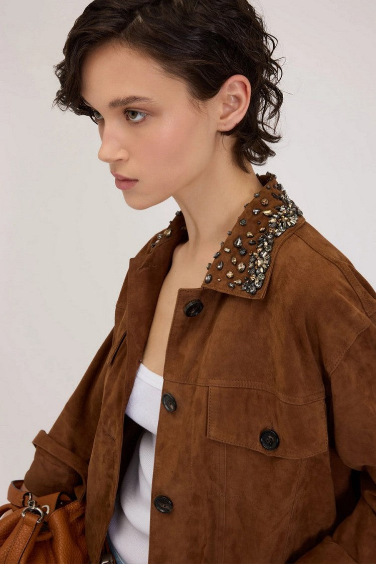 Ermanno Beige Technical Nylon Zip-Up Jacket