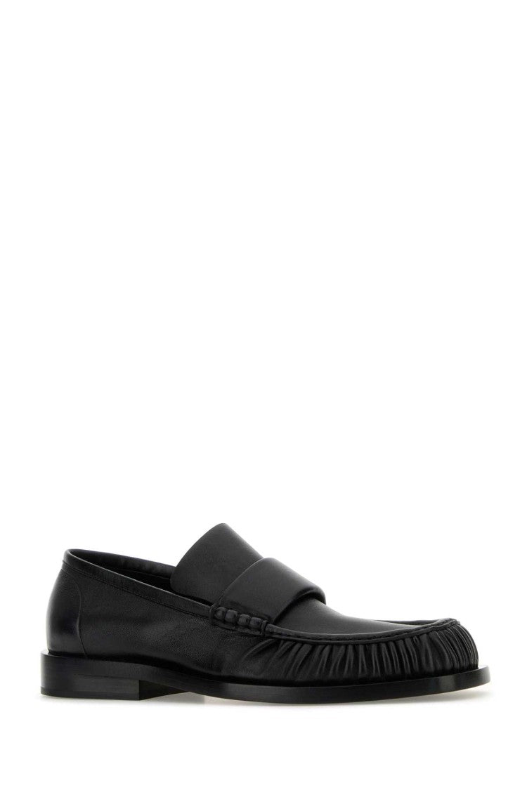 Jil Sander Black Leather Loafers
