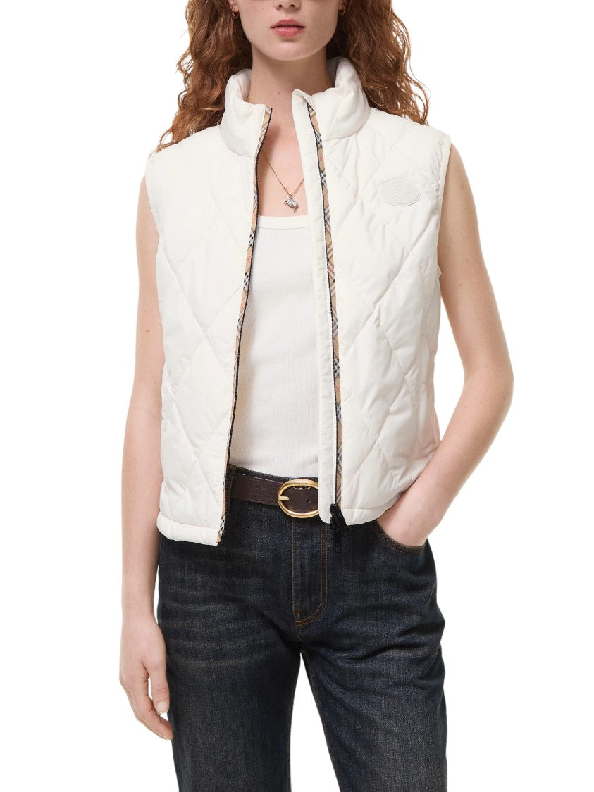 Burberry Sleek Quilted High-Collar Vest