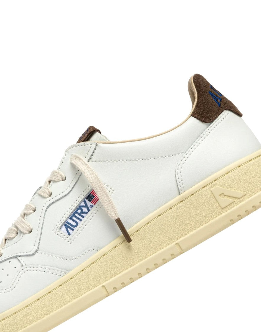 Autry White Leather Suede Medalist Sneakers