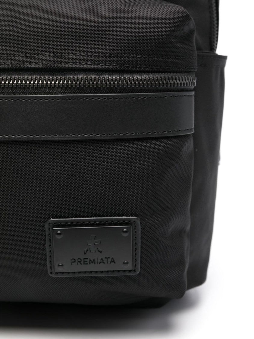 Premiata Streamlined Black Handbag With Adjustable Straps