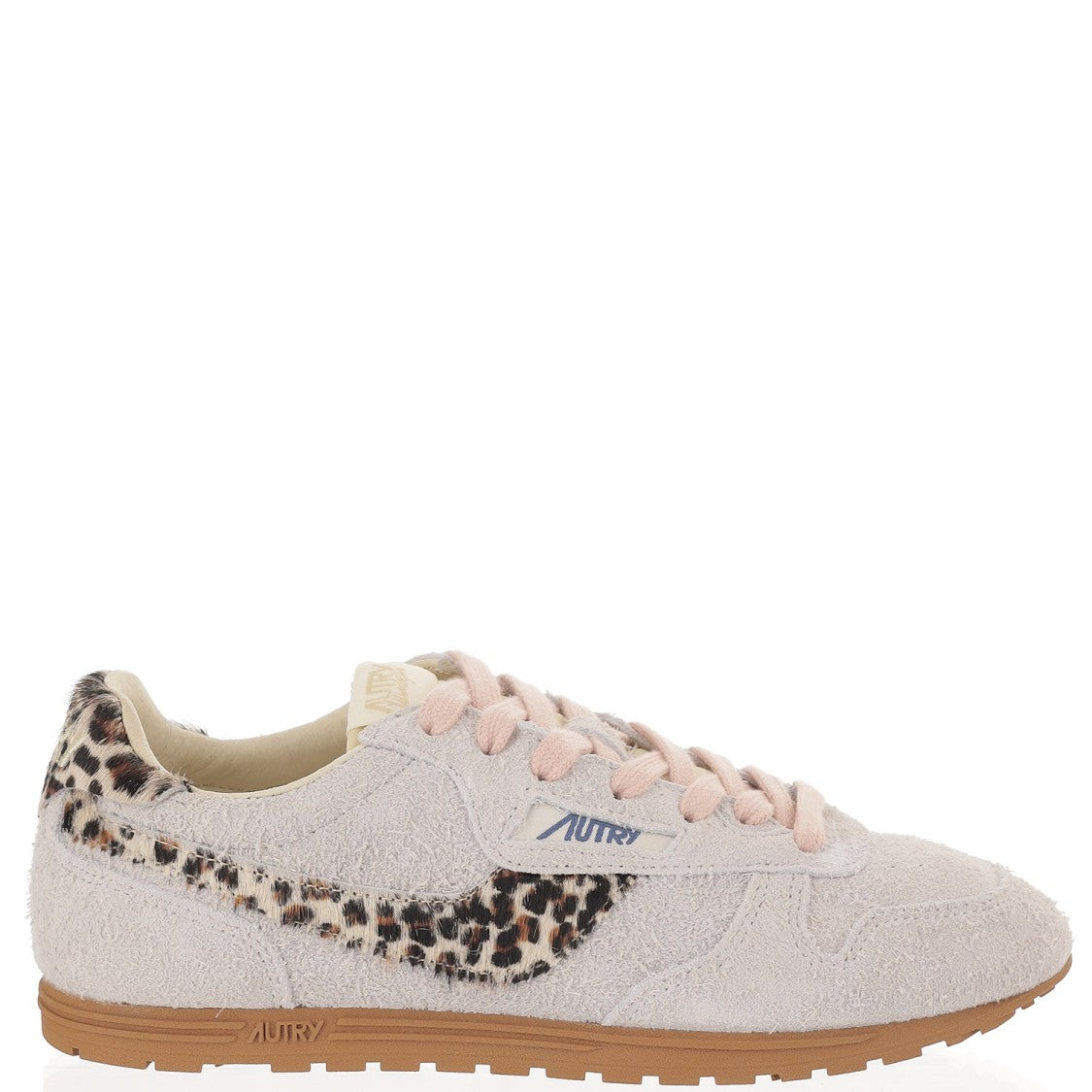 Autry Windspin Suede Sneakers With Animal Print Inserts