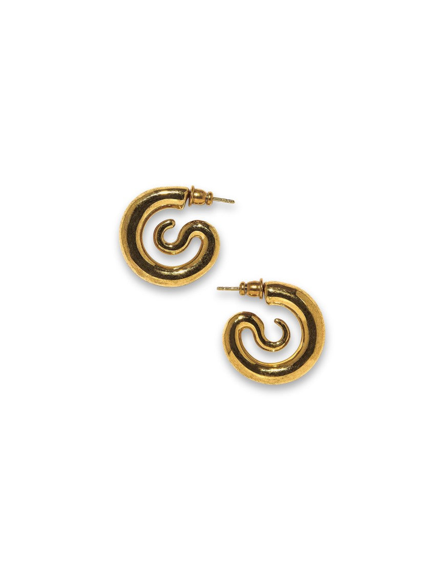 Panconesi Abstract Spiral Gold-Toned Earrings
