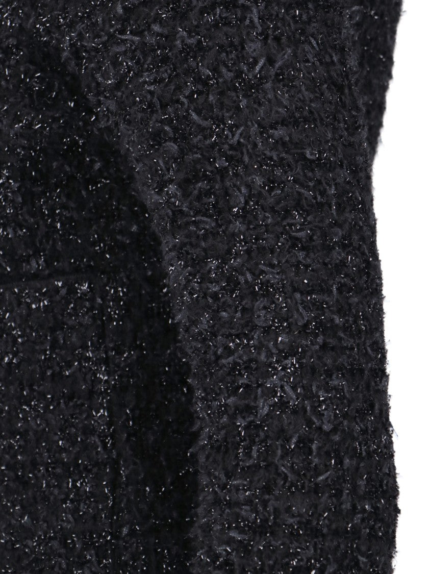 Balenciaga Crop Button Cardigan – Black