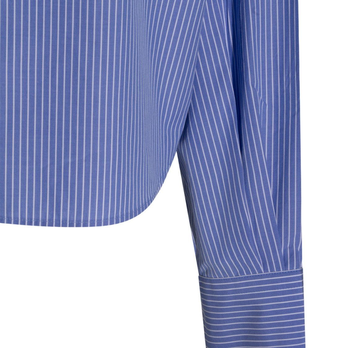 Rag & Bone Cropped Pinstripe Shirt With Pointed Collar