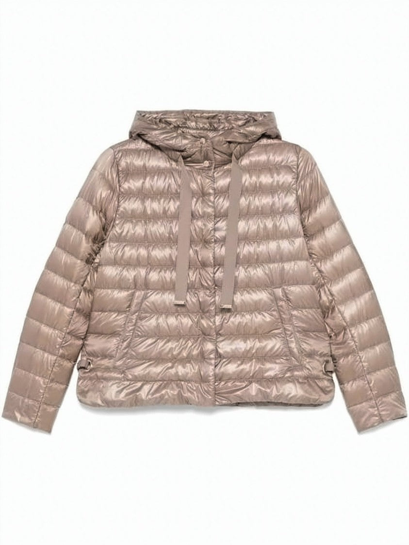 Herno Quilted Lightweight Down Jacket With Glossy Finish And Hood