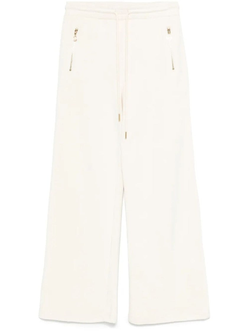 Twin-Set Relaxed Wide-Leg Pants With Drawstring Waist