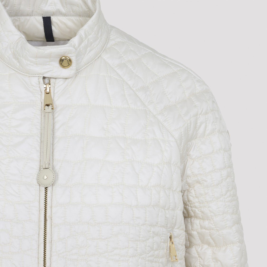 Moncler Lightweight Quilted Jacket With High Collar And Fitted Silhouette