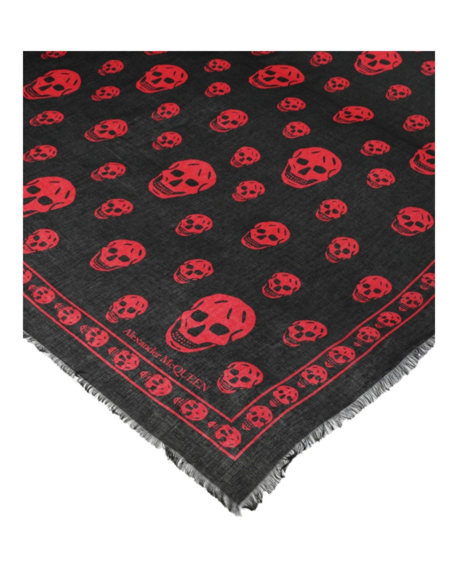 Alexander Mcqueen Skull Print Silk Scarf