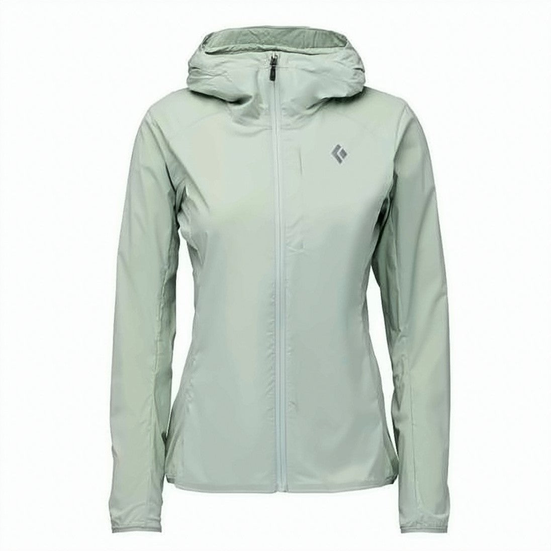 Black Diamond Fitted Lightweight Jacket With Front Zipper