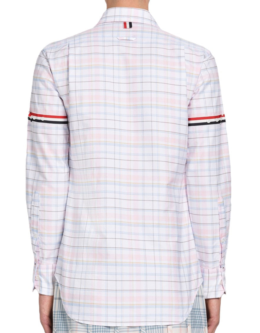 Thom Browne Long-Sleeve Button-Up Shirt With Distinctive Stripes