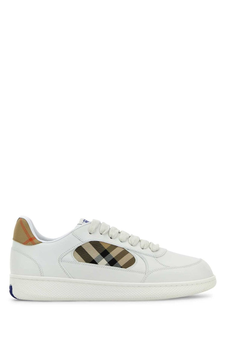 Burberry White Leather Sneakers