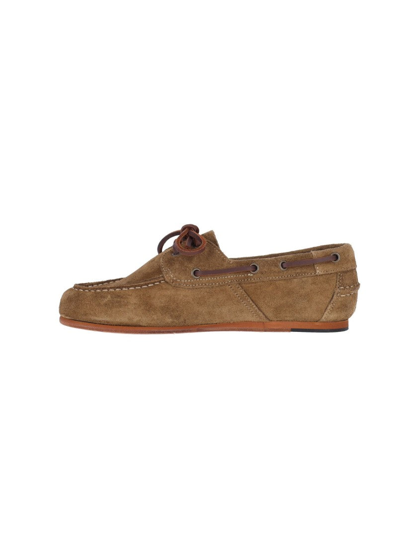 Sebago Brown Owen Suede Lace-Up Flat Shoes