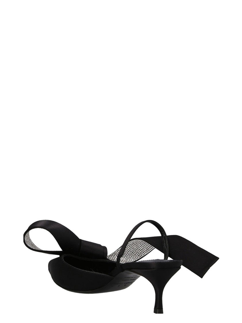 Sergio Rossi Satin Mules With Maximal Bow