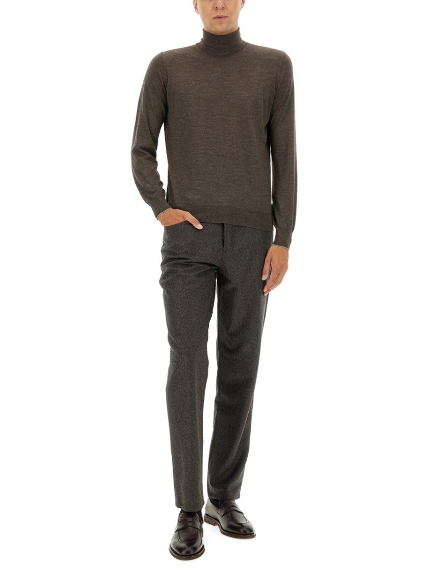 Brunello Cucinelli Straight-Leg Five-Pocket Pants In Soft Virgin Wool