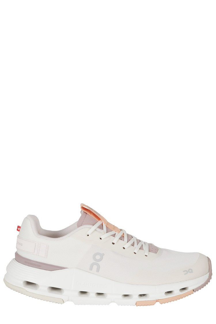 On Running Ivory Cloudnova Form 2 Mesh Rubber Sole Nylon Sneakers