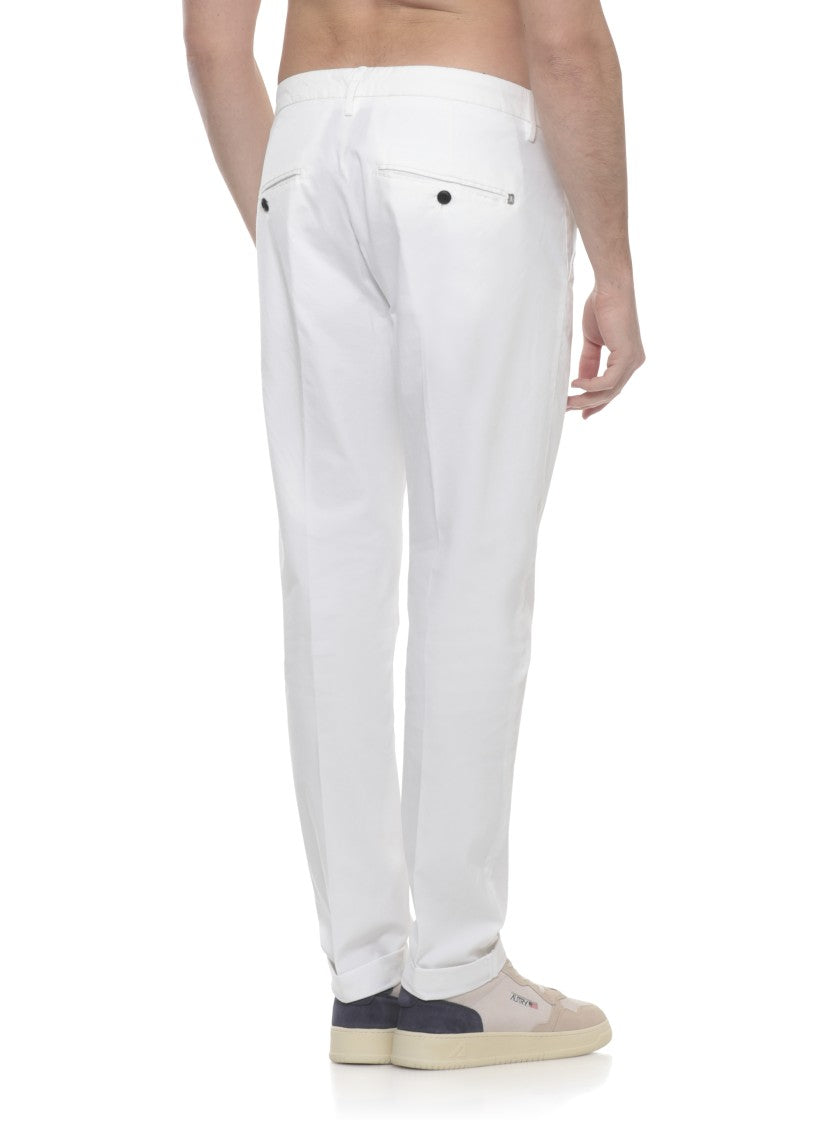 Dondup White Gaubert Cotton Chino Pants
